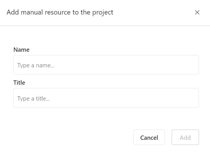 Add a Resource to a Project​