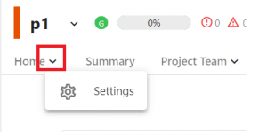 The Project Settings Page​